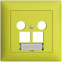 UP-Abdeckset Edue FMI, f.EASYNET-Multimediadose 5…2000MHz, f.2×RJ45 S-One, lem