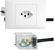 Prise INC EDIZIOdue T23 L2 blanc 49…69mm pour câble plat Powerbus