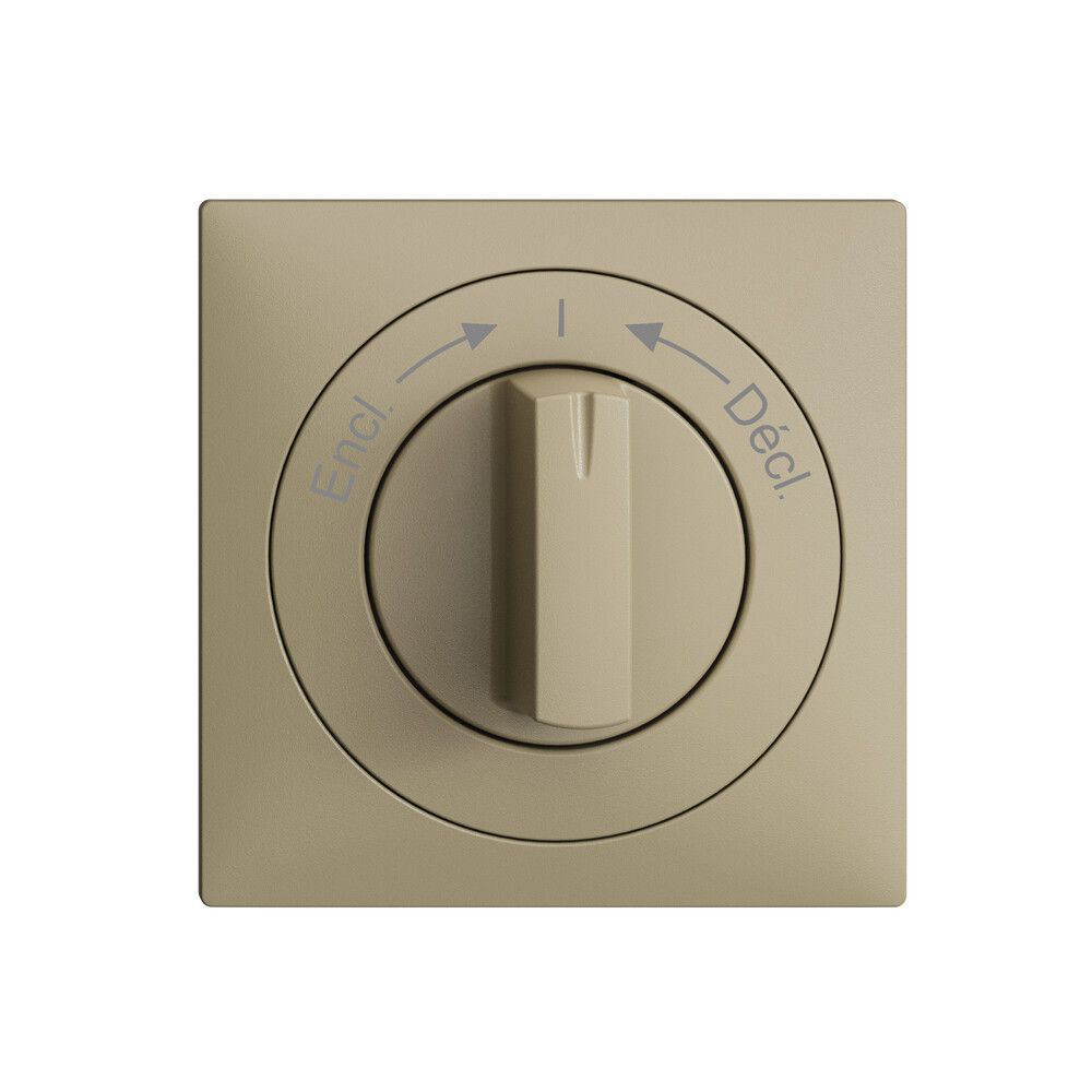 Frontset EDIZIOdue Encl.->I<-Décl. sand 60×60mm für Schwenktaster