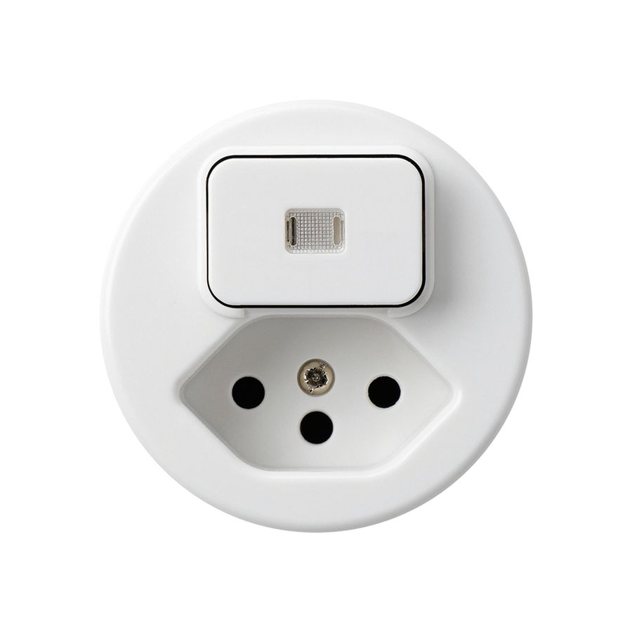 Einsatz zu UP-Kombination I basico beleuchtet 6+Typ 13 weiss