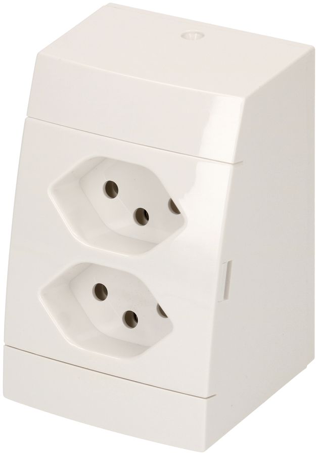 AP-Steckdose MH 2×Typ 13, weiss