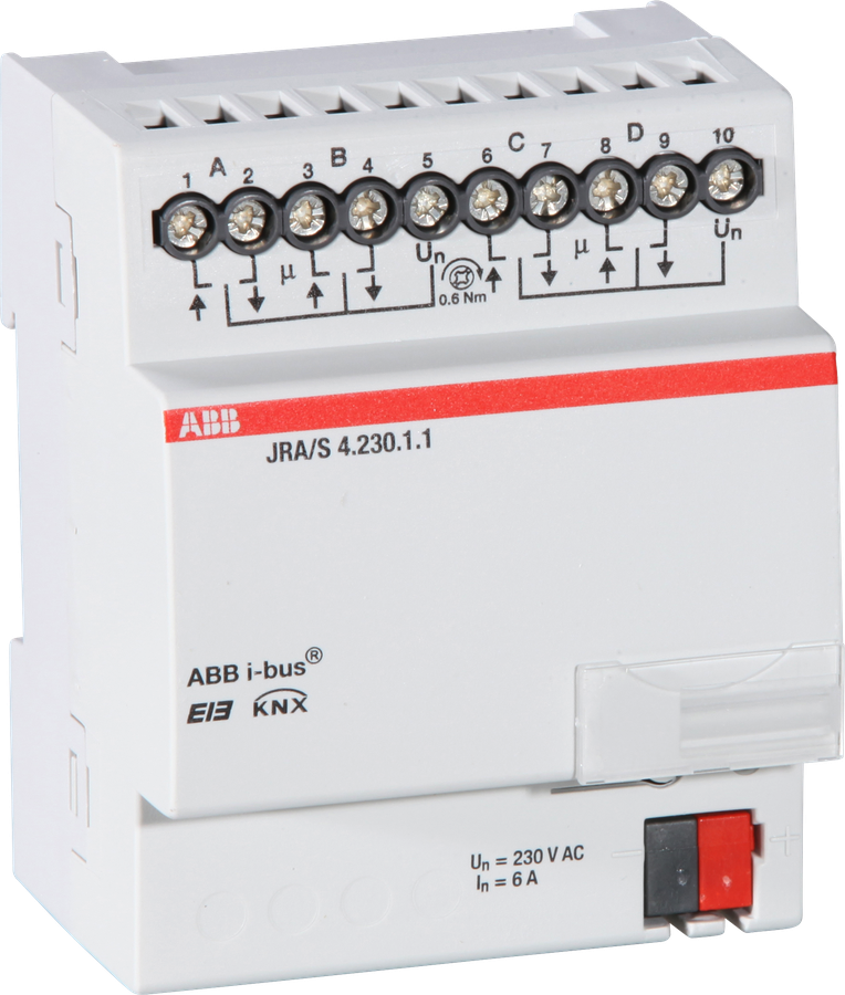 Actionneur de jalousie KNX AMD 4-fois 6A 230VAC