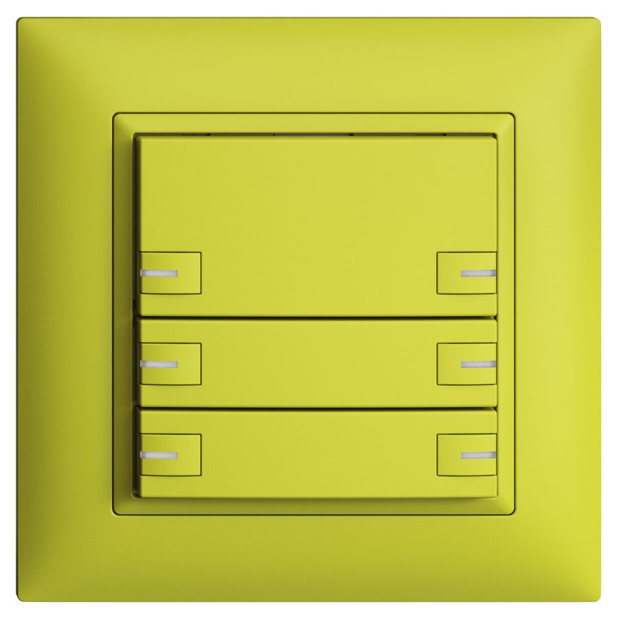 Poussoir KNX RGB ENC EDUE FMI, 250mW, a.LED RGB, 6×poussoir, comm.1×touche, lem