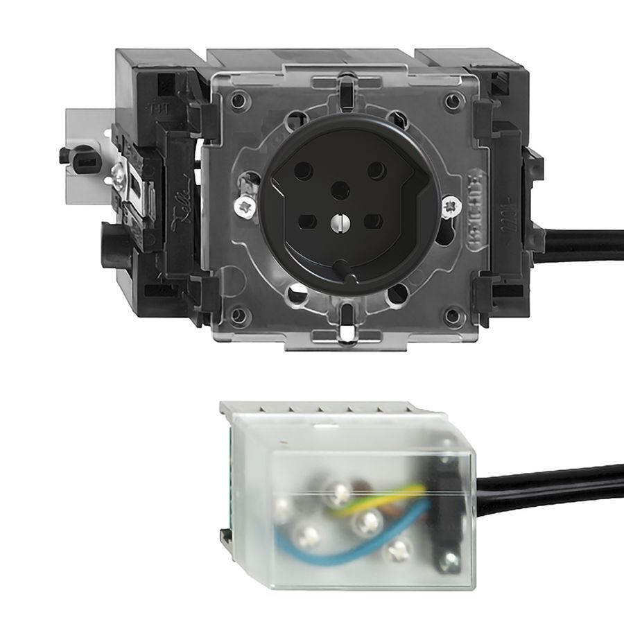 Prise INC FH T15 noir 49…69mm pour câble plat Ecobus p