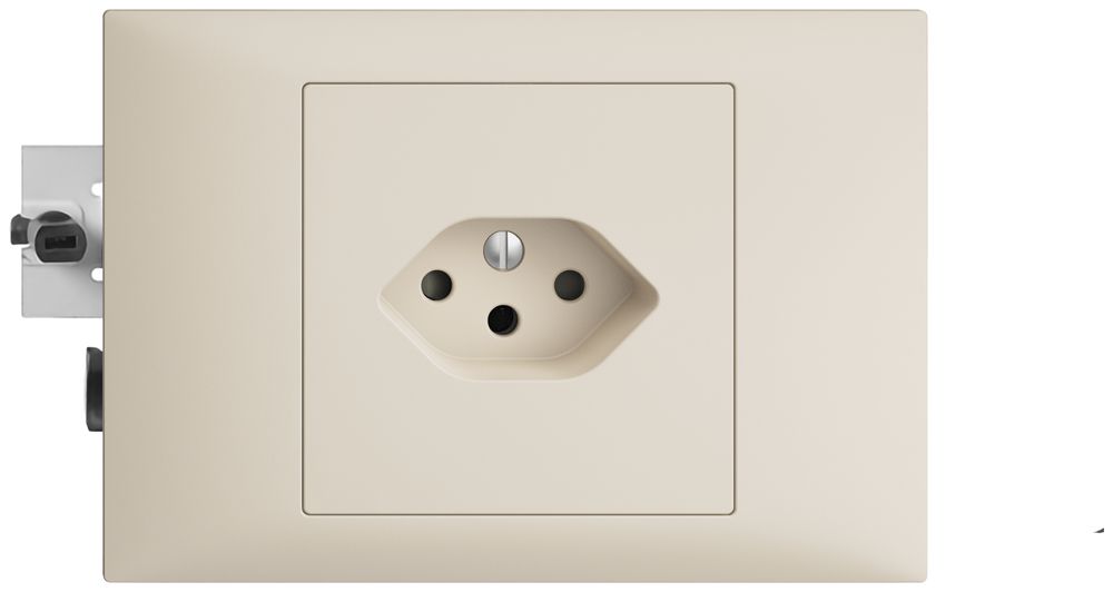 EB-Steckdose EDIZIOdue T13 crema 45…69mm