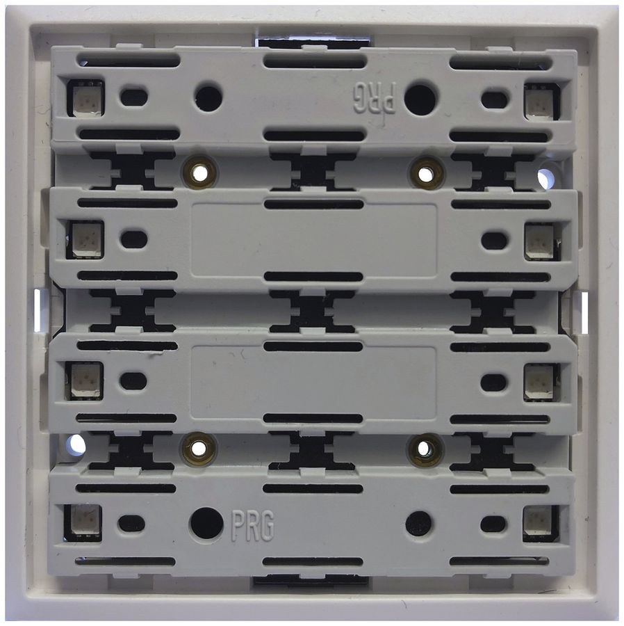 Unité fonctionnelle poussoir bus TH WAGO 1…8 poussoirs, LED RGB, Edue, blanc