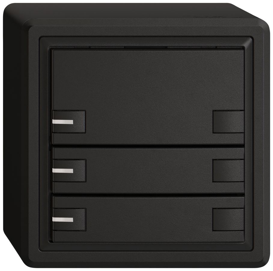 Poussoir universel AP EDIZIO.liv UNI SNAPFIX® a.LED RGB 3× comm.2T no