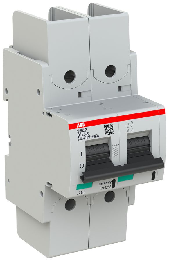 Leitungsschutzschalter ABB S802P-D125-R 2P 400V D-125A 50kA 3.5TE