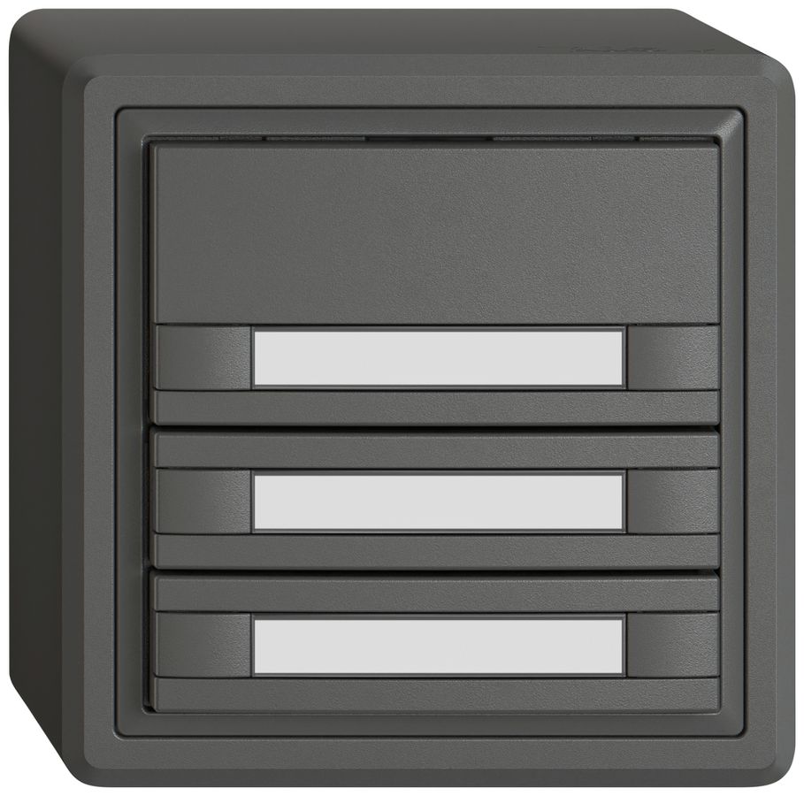 AP-Universaltaster EDIZIO.liv UNI SNAPFIX® 12…48V o.LED 3× 2-Tbed.Pap.dgu