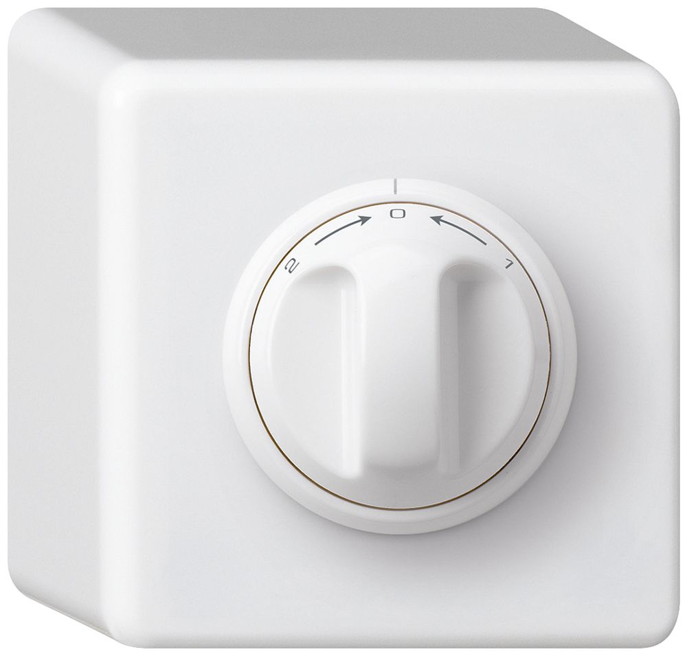 AP-Schwenktaster 1->0<-2 basico weiss mit Drehgriff