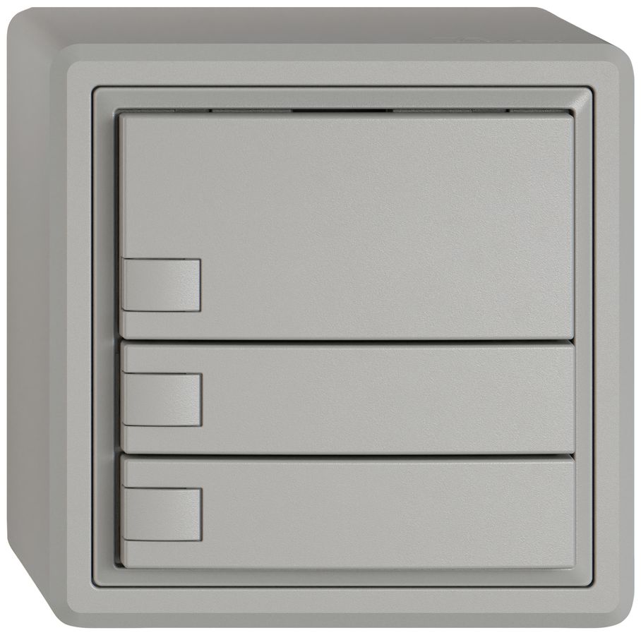 AP-Universaltaster EDIZIO.liv UNI SNAPFIX® 12…48V o.LED 3× 1-Tbed.hgu