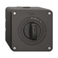 NAP-Schwenktaster NEVO, mit Drehgriff, KS, 0 <- 1, schwarz