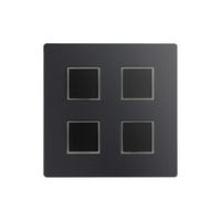 Kit di copertura EDIZIOdue elegance per tasto quadriplo grigio grafite