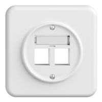 UP-Montageset Sdue, Geradeauslass für 2×Keystone weiss