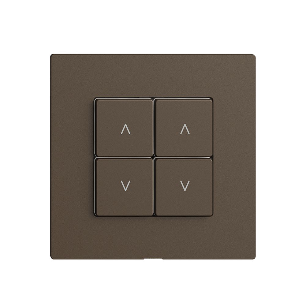 Comando per interruttore tapparelle 2c/4t Edue Wiser coffee