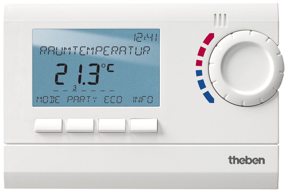 AP-Uhrenthermostat Theben RAMSES 812 top2 weiss