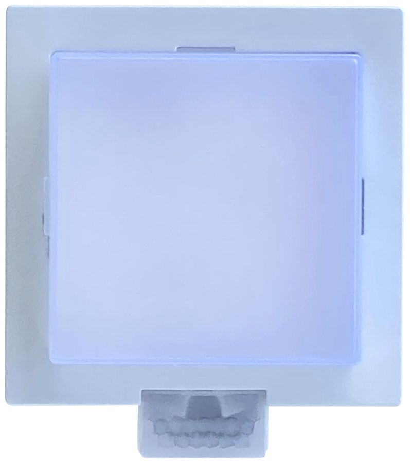 Applique LED Z-Licht PIR Cube SEN 5.5W 500lm 3000K IP65 115×115mm blanc