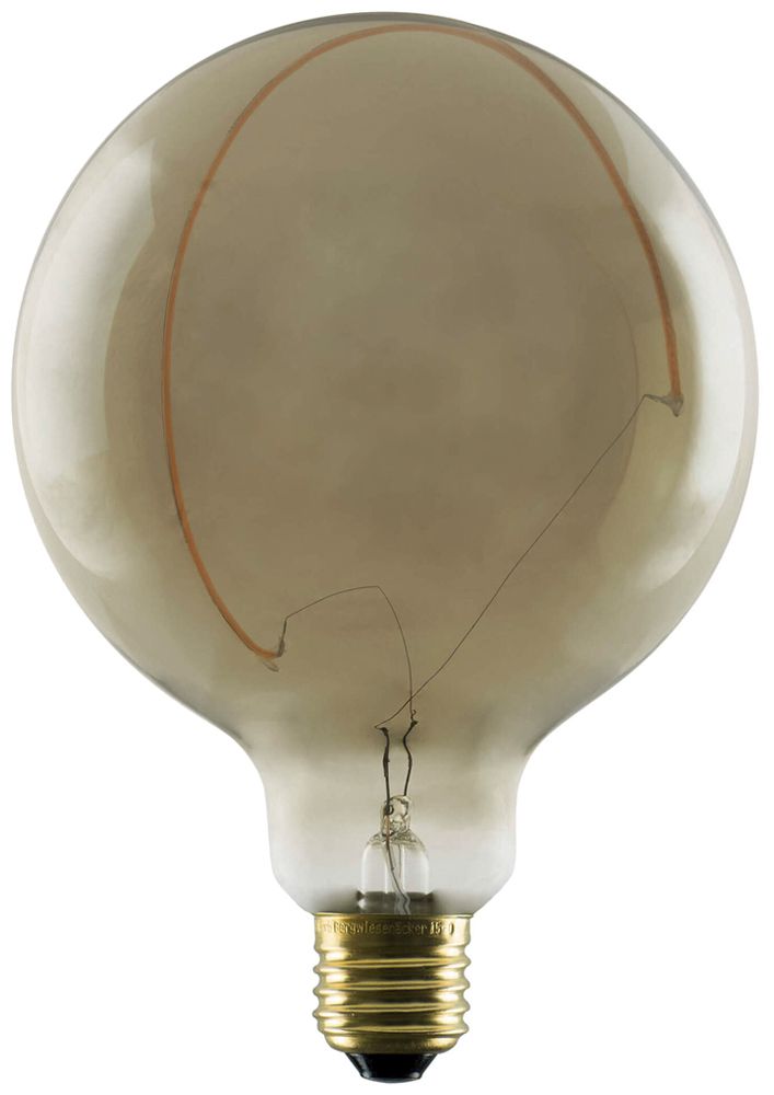 LED-Lampe SLV Illusion Globe E27 6W 1900K DIM mattiert Rauch Ø125×180mm