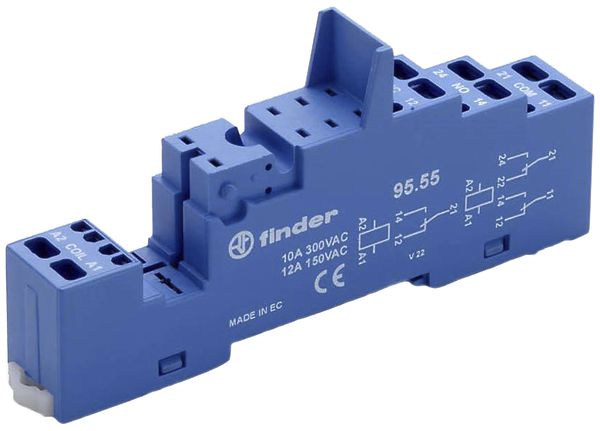 Relaissockel FINDER 95.55SPA Hutschiene TH35 Federzuganschluss 8P