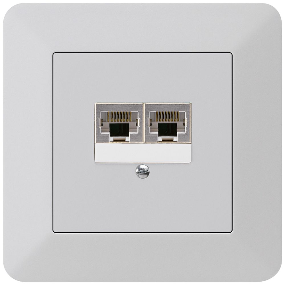 Boîte ENC kallysto.trend 2×RJ45s gris clair parallèle