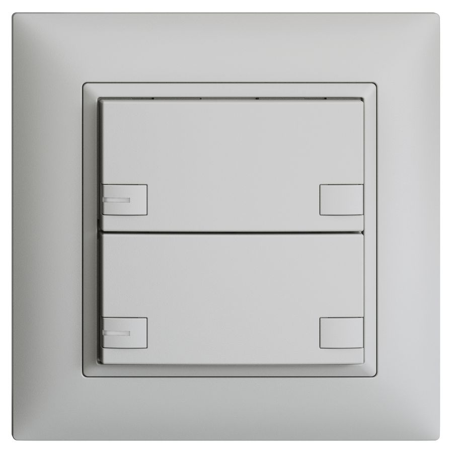 Poussoir KNX RGB ENC EDUE FMI, 250mW, a.LED RGB, 2×poussoir, C.2×T., grc