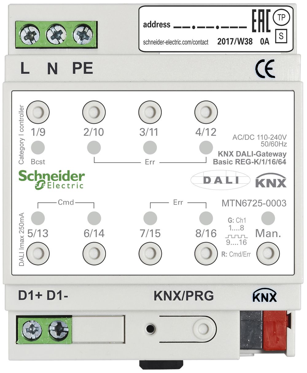 Interfaccia AMD Schneider Electric Basic 1/16/64, KNX/DALI