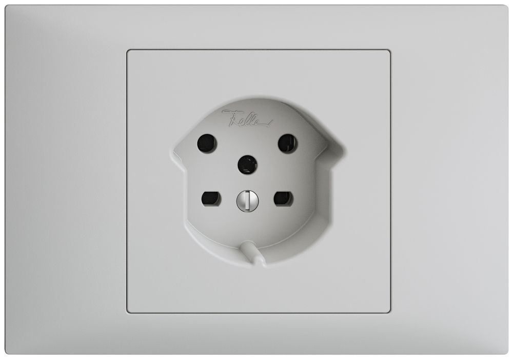 EB-Steckdose EDIZIOdue BKE T15 hellgrau