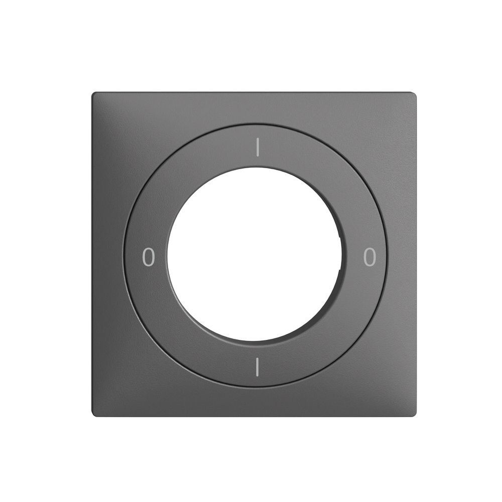 Frontset EDIZIOdue 0-1-0-1 dunkelgrau 60×60mm für Schlüsselschalter