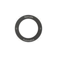 Kennscheibe NEVO, f.Drehschalter, 0-Manuale-0-Automatico, schwarz