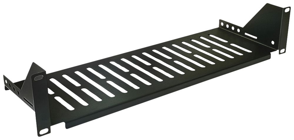 Geräteträger 19" VALUE 2HE 440×150mm max. 15kg Stahl schwarz