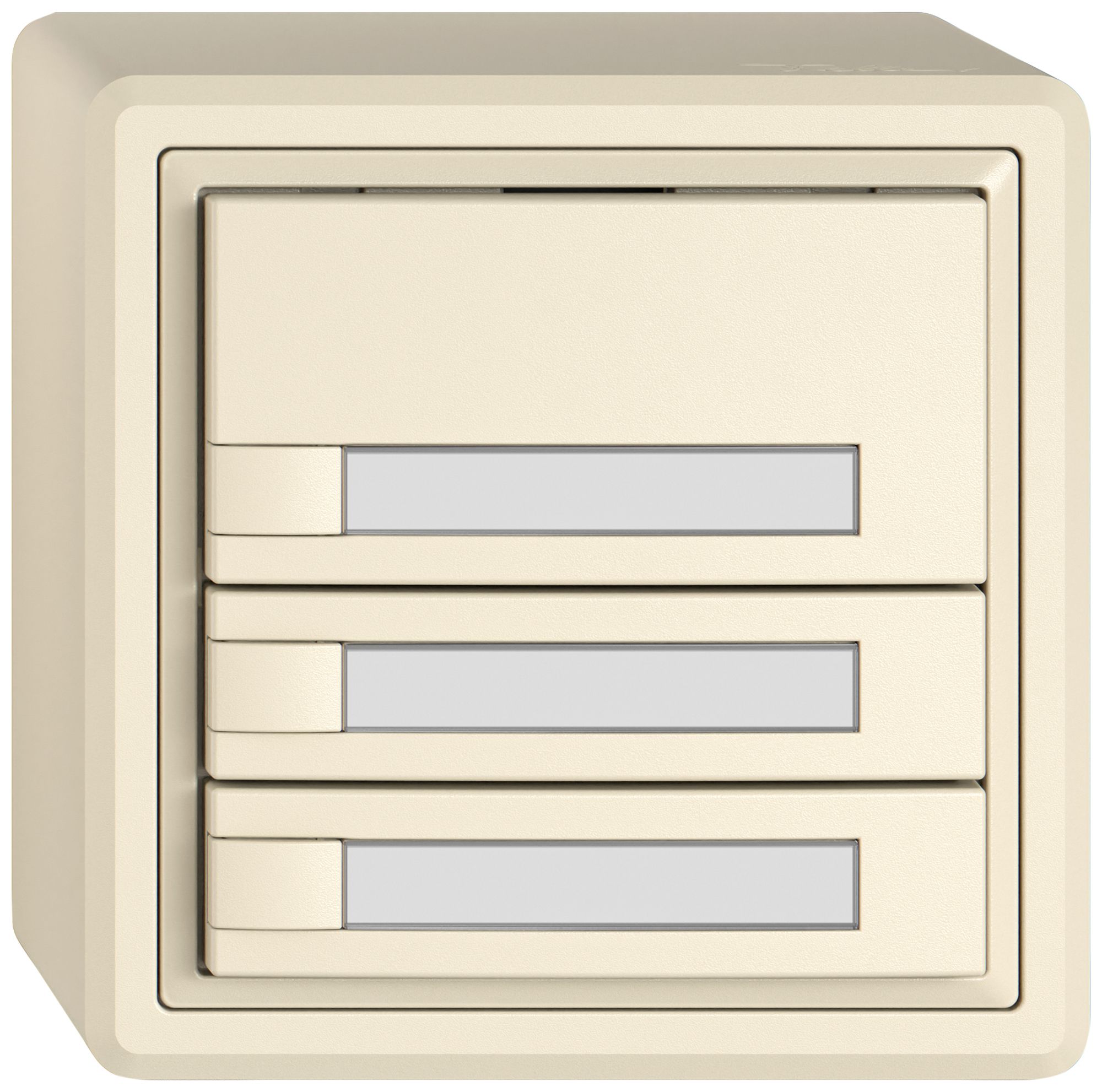 AP-Universaltaster EDIZIO.liv UNI SNAPFIX® 5…48V o.LED 3× 1-Tbed.Pap.cr