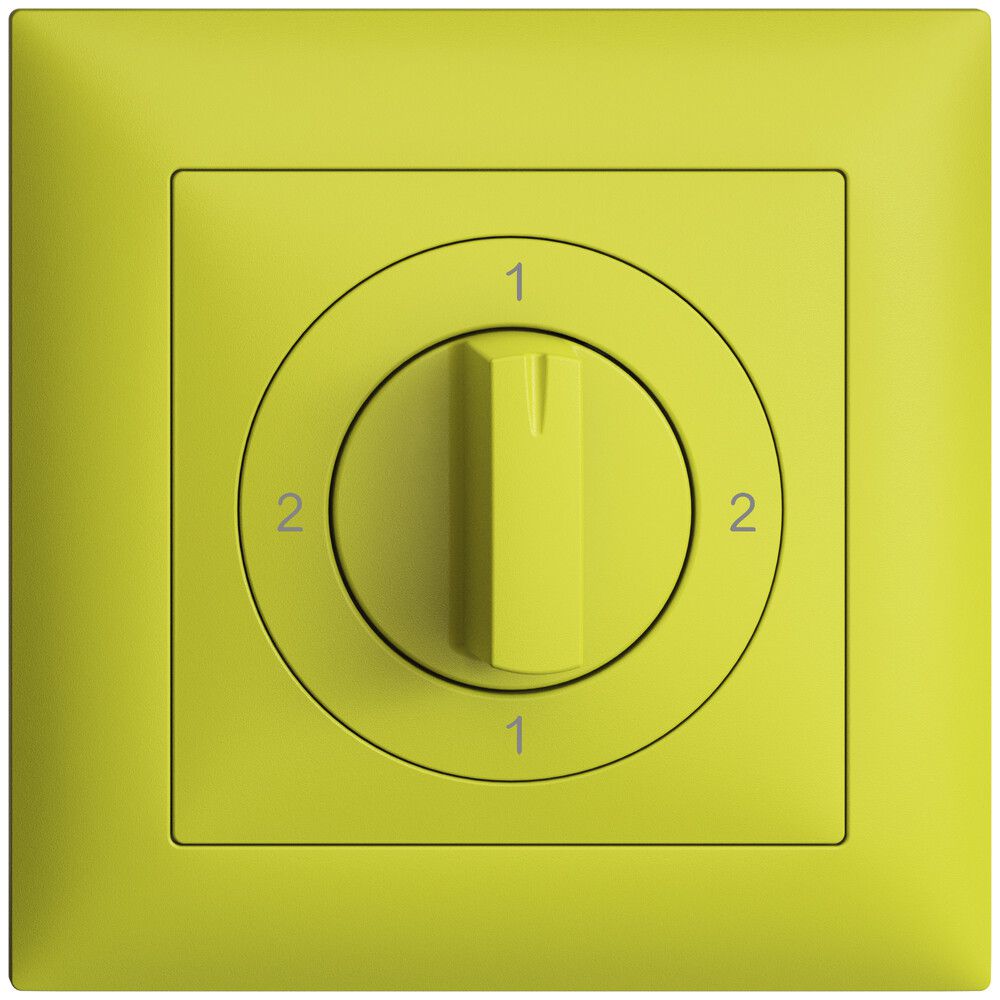 Kit frontal EDIZIOdue 2-1-2-1 88×88mm lemon pour interrupteur rotatif