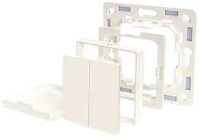 Montageadapter Shelly Wall Adapter Busch-Jaeger 46×13mm weiss