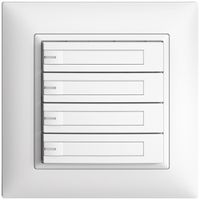 Tasto univ. INC 4×1t mors. a vite EDIZIOdue bianco, con carta+LED