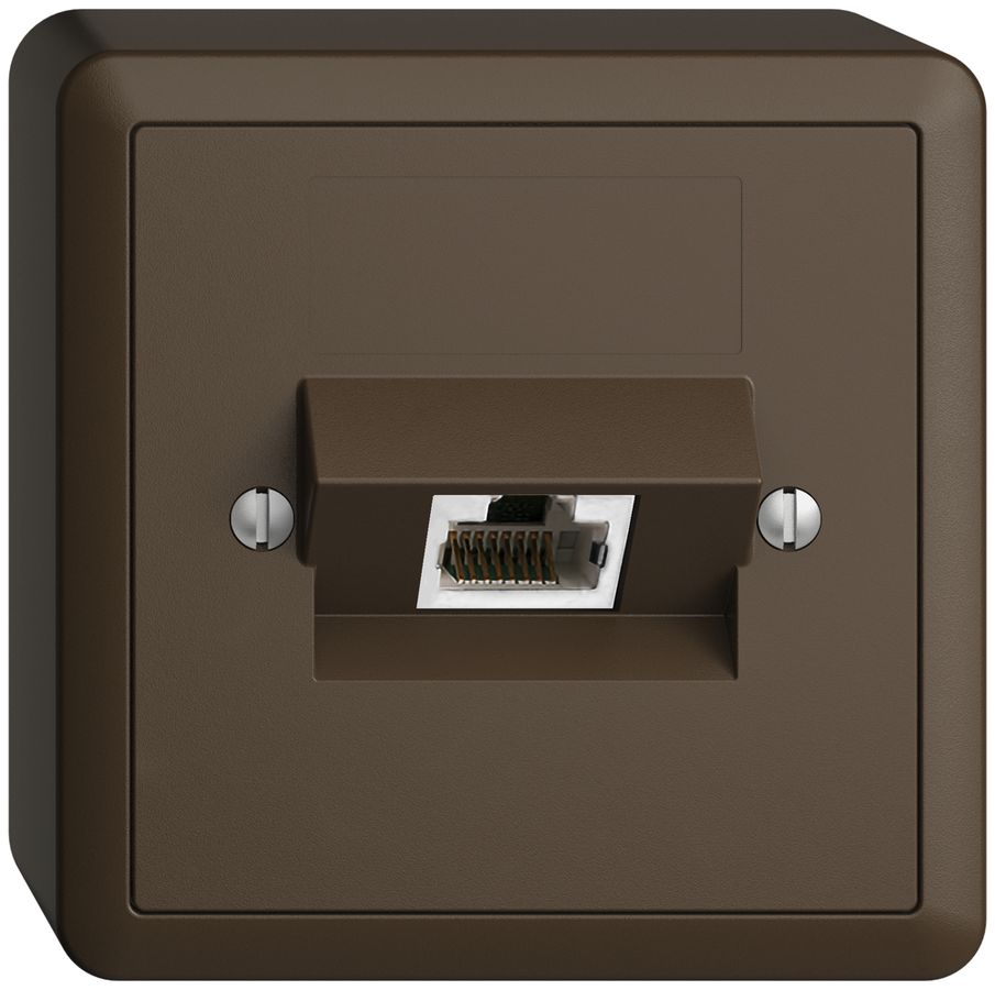 Presa AP 1×RJ45/s 8P ITplus EDIZIOdue coffee