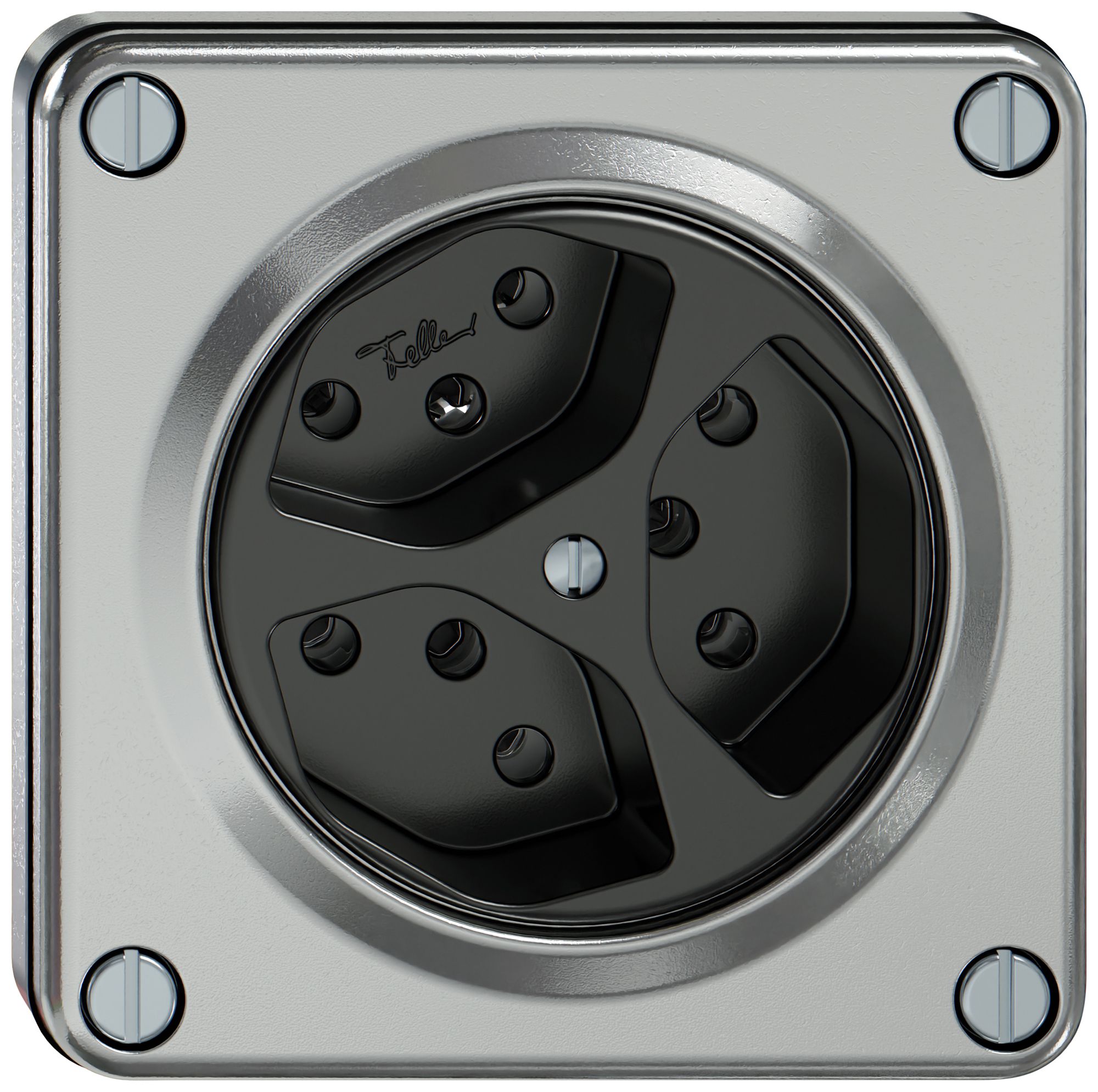 Prise ENC ELEMENT 3×type 13 10A 250V IP20 aluminium