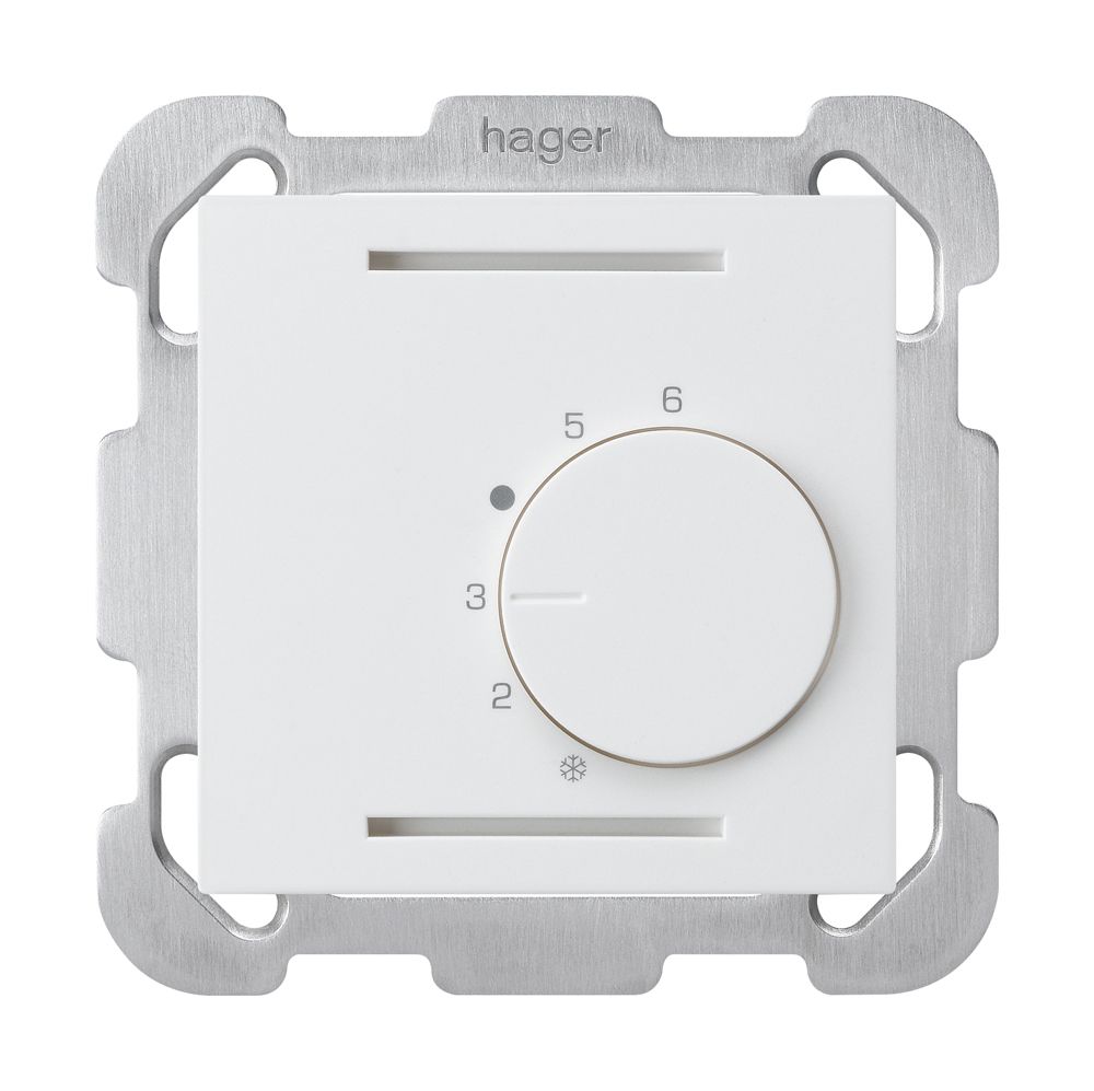 Thermostate d'ambiance ENC kallysto blanc sans interrupteur plaque fixation