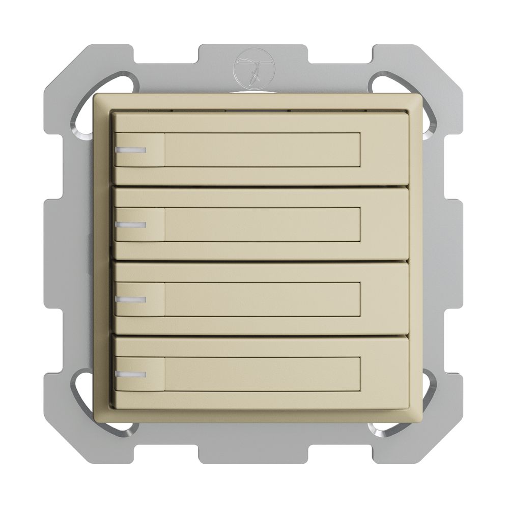 Poussoir KNX RGB ENC EDUE, 250mW, a.LED RGB, papier, 4×poussoir, 1×touche, van