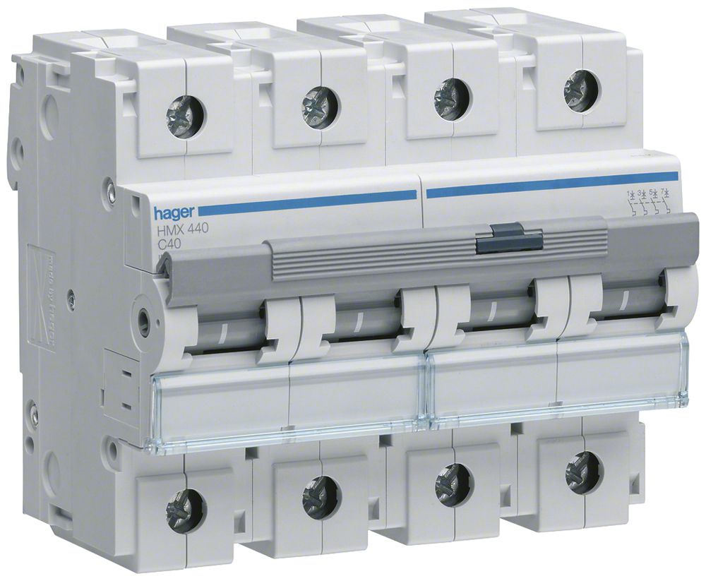 Leitungsschutzschalter Hager MCB 4P 400V Typ C 40A 6TE