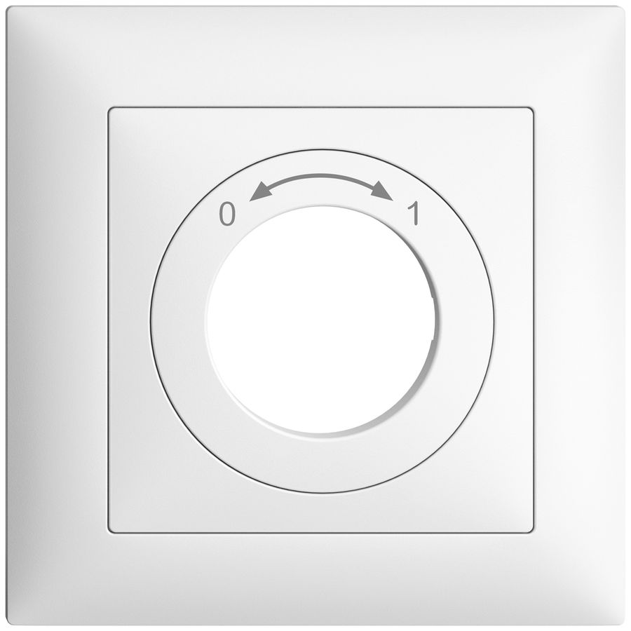 Kit frontal EDIZIOdue 0<->1 blanc 88×88mm pour contact pivotant