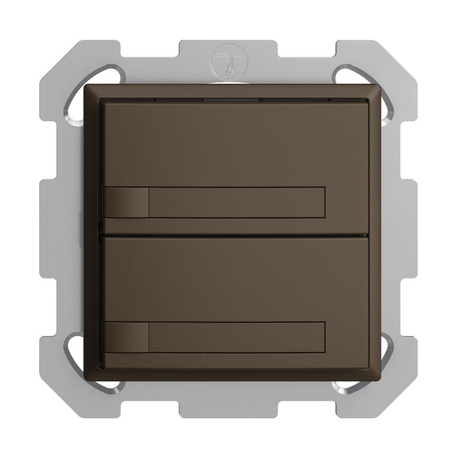 Poussoir KNX RGB ENC EDUE, 250mW, s.LED, a.papier, 2×poussoir, 1×touche, cof