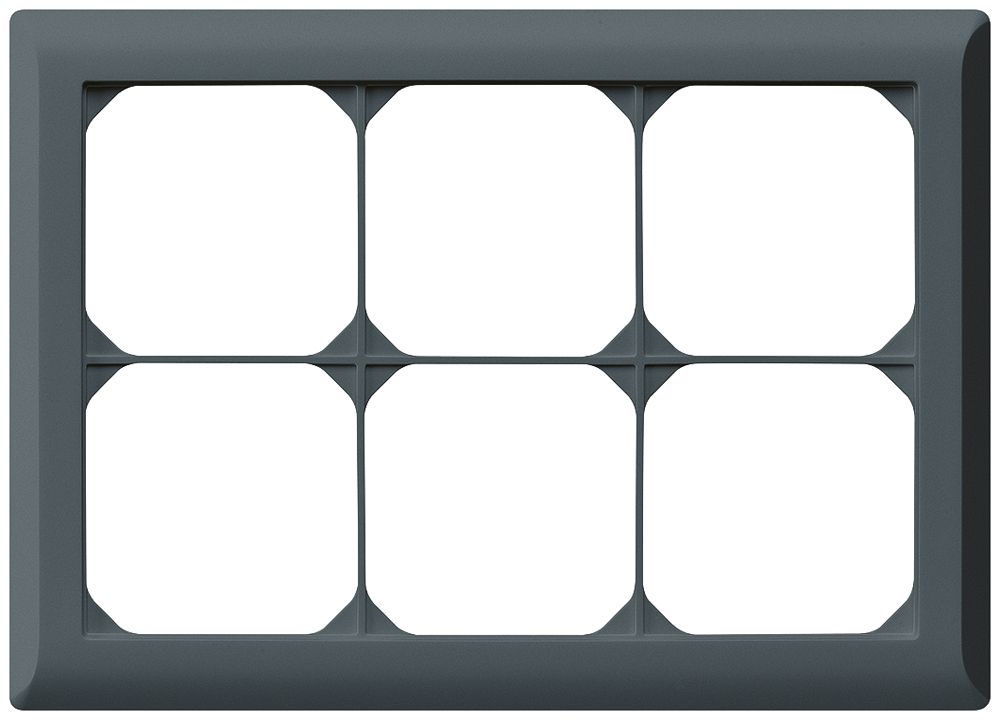UP-Abdeckrahmen kallysto.line 2×3 anthrazit horizontal 152×212mm