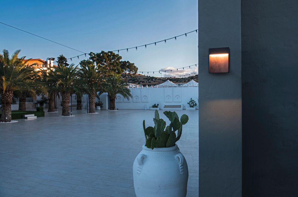 LED-Wandleuchte SLV FLATT 14W 3000K 500lm IP65 anthrazit/Holz