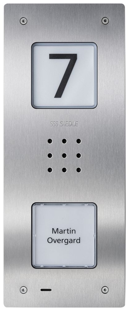 Poste audio externe ENC Siedle Compact système bus 1 12VAC 273×110×49mm IP54