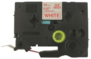 Cassetta nastro compatibile con OZE-232, 12mm×8m, bianco/rosso