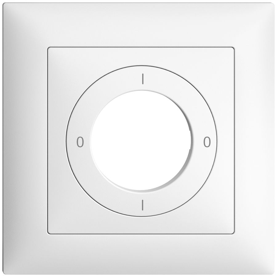 Kit frontale EDIZIOdue 0-1-0-1 88×88mm bianco per interruttore a chiave