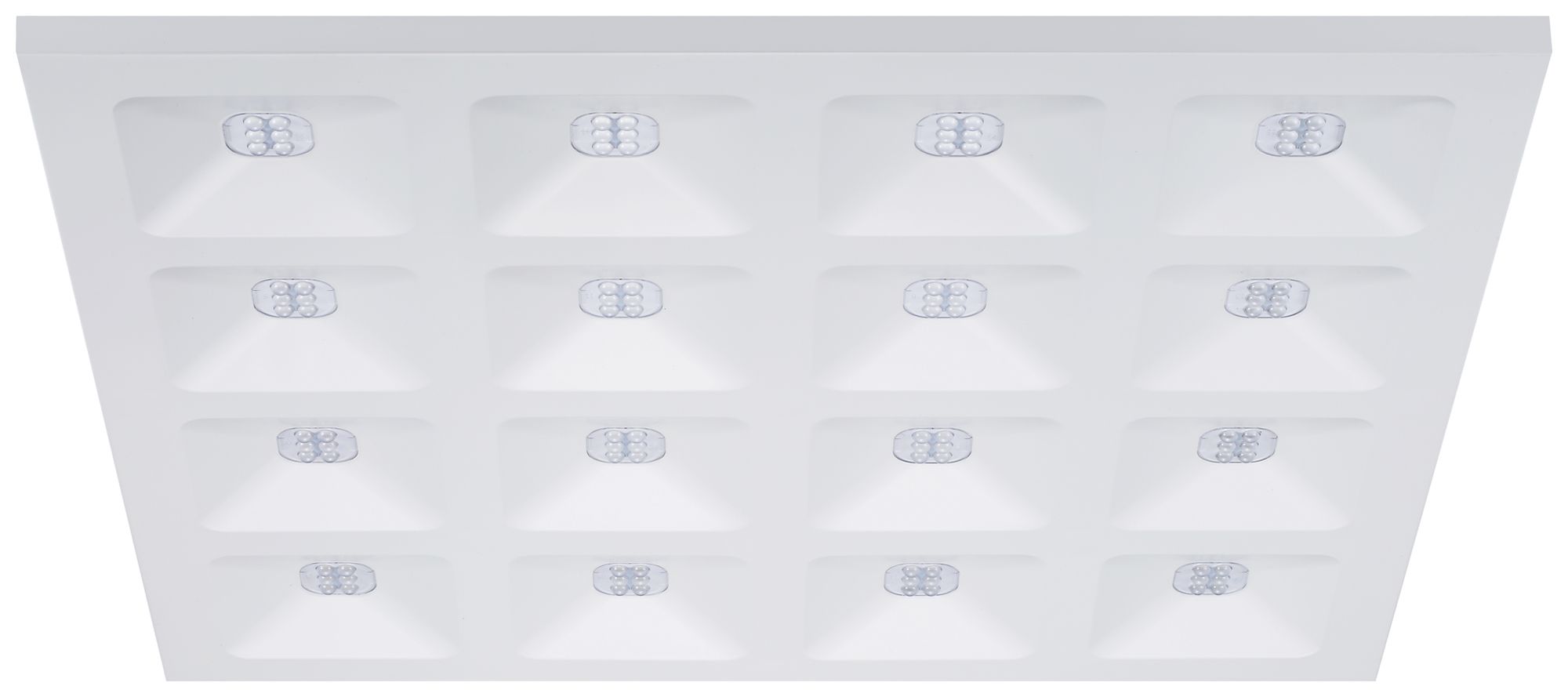 EB-LED-Deckenleuchte Sylvania Quadro 36W 4600lm 840 IP40 DALI 620×620mm weiss