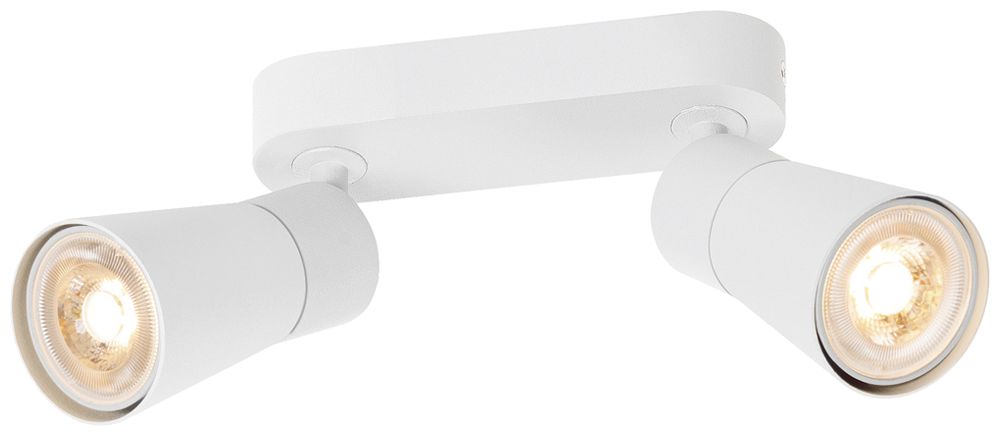 Spot SLV PURI 2.0 Cone CW GU10 2×6W VAR 150×42×138mm blanc