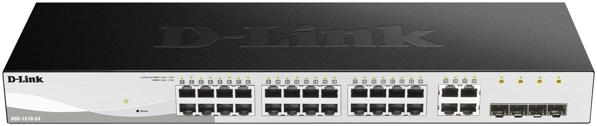 Switch D-Link DGS-1210-24/E, 24-port smart managed Layer2/3 Gigabit