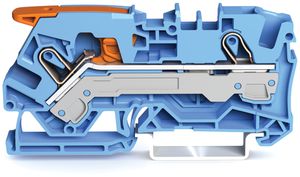 Morsetto di passaggio WAGO Top Job-S 6mm² 2L blu serie 2106